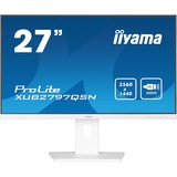 iiyama ProLite XUB2797QSN-W2 27" Moniteur Blanc, 2x DisplayPort, 1x HDMI, 2x USB-C, 2x USB-A, 1x RJ-45