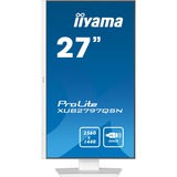 iiyama ProLite XUB2797QSN-W2 27" Moniteur Blanc, 2x DisplayPort, 1x HDMI, 2x USB-C, 2x USB-A, 1x RJ-45