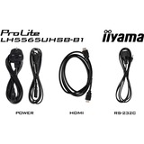 iiyama iiya 55 L LH5565UHSB-B1 LCD 4K UHD IPS, Affichage public Noir