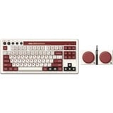 8BitDo Retro Mechanical Keyboard Fami Edition, clavier gaming Beige/Rouge, Layout États-Unis, Kailh Box White, TKL, Bluetooth Low Energy, Wireless 2.4G, USB