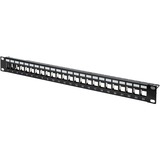 Panneau de raccordement. 19" 24 ports 1HE modulaire, Panneau de brassage