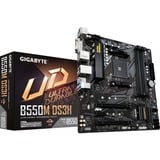 GIGABYTE B550M DS3H carte mère socket AM4 Noir/gris, RAID, Gb-LAN, Sound, µATX