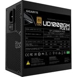 GIGABYTE GP-UD1000GM PG5 alimentation  modulaire 1000 watt Noir, 1x 12VHPWR, 4x PCIe