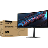 GIGABYTE S34WQCA 34" Moniteur UltraWide gaming incurvé Noir, 1x DisplayPort, 2x HDMI, 120 Hz