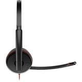 HP Poly Blackwire 3225 Stereo USB-C on-ear   Noir/Rouge