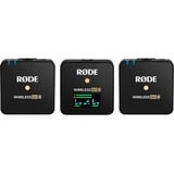 Rode Microphones Wireless GO II, Micro Noir, Microphone portatif, Récepteur sac à dos, Émetteur de poche