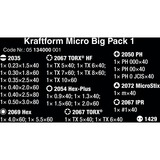 Wera Kraftform Micro Big Pack 1 Jeu de micro-tournevis, 25 pièces Noir/Vert