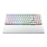 ASUS ROG Strix Scope II 96 Wireless, clavier gaming Blanc, Layout États-Unis, ROG NX Snow, 96%, LED RGB, Hot-swappable, PBT Double-shot, Bluetooth / 2.4GHz / USB 2.0