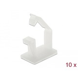 DeLOCK Porte-câble avec clip de verrouillage, Guide-câble Transparent, 10 pièces