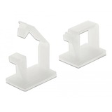 DeLOCK Porte-câble avec clip de verrouillage, Guide-câble Transparent, 10 pièces