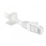 DeLOCK Porte-câble avec clip de verrouillage, Guide-câble Transparent, 10 pièces