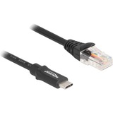 DeLOCK USB-C 2.0 > série RS-232 RJ-45, Adaptateur Noir, 1,8 mètre