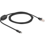 DeLOCK USB-C 2.0 > série RS-232 RJ-45, Adaptateur Noir, 1,8 mètre