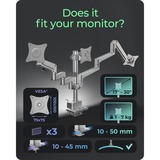 ICY BOX IB-MS525-T, Support de moniteur Gris
