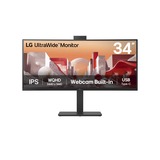 LG UltraWide 34BA85QE 34" Moniteur incurvé  Noir, 2x HDMI, DisplayPort, 4x USB-A, USB-B, USB-C, RJ-45