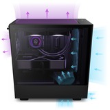 NZXT H5 Flow boîtier midi tower Noir (Mat) | 1x USB-A | 1x USB-C | Verre Trempé