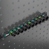 Wera 9607 Cap magnétique B Impaktor 1, Clés mixtes à cliquet Noir/Vert, 10 pièces