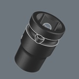 Wera 9607 Cap magnétique B Impaktor 1, Clés mixtes à cliquet Noir/Vert, 10 pièces