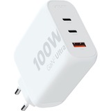 Xtorm 100W GaN² Ultra chargeur Blanc, 2x USB-C, 1x USB-A