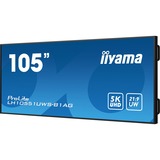 iiyama ProLite LH10551UWS-B1AG, Affichage public Noir, HDMI, DisplayPort, USB-C, Audio, RJ-45 (LAN)
