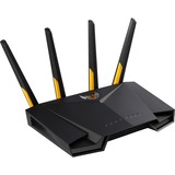 ASUS TUF Gaming AX3000 V2, Routeur Noir/Jaune, Wi-Fi 6 (802.11ax), Bi-bande (2,4 GHz / 5 GHz), Ethernet/LAN, Noir, Orange, Routeur