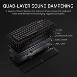 Corsair VANGUARD 96 RGB clavier gaming mécanique Noir, Layout US (QWERTY), Corsair MLX Plasma, 96%, QWERTY US, MLX Plasma, 96%, RGB, hot-swap