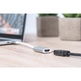 Digitus USB-C 4K HDMI Graphics, Adaptateur Blanc/Argent, 0,2 mètres