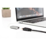 Digitus USB-C 4K HDMI Graphics, Adaptateur Blanc/Argent, 0,2 mètres