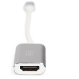 Digitus USB-C 4K HDMI Graphique, Adaptateur Blanc/Argent, 0,2 mètre