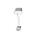 Digitus USB-C 4K HDMI Graphique, Adaptateur Blanc/Argent, 0,2 mètre