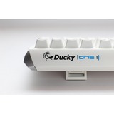 Ducky One 3 RGB TKL White, clavier gaming Blanc/Argent, Layout BE, Cherry MX RGB Brown, LED RGB, TKL, ABS