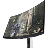 Alienware AW3225QF 32" 4K Ultra HD Moniteur gaming incurvé Blanc/noir, 1x DisplayPort, 2x HDMI, 1x USB-C, 3x USB-A, 240 Hz