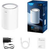 Cudy BE3600 (1-Pack), Routeur maillé Blanc, Routeur mesh Wi-Fi 7