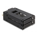 DeLOCK Rack mince et amovible de baie pour 2x SSD 2.5" U.2 NVMe avec châssis 5.25", Cadrage Noir