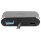 DeLOCK USB-C > HDMI + VGA, Adaptateur Gris, 0,12 mètres