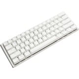 Ducky One 3 Mini White, clavier gaming Blanc/Argent, Layout BE, Cherry MX Red Silent, LED RGB, 60%, ABS