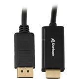 Sharkoon DisplayPort 1.3, Adaptateur Noir, 1 mètre, 4K