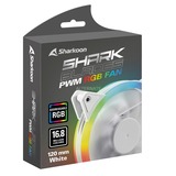 Sharkoon SHARK Blades PWM RGB, Ventilateur de boîtier Blanc, Connexion PWM à 4 broches