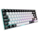 Sharkoon SKILLER SGK50 S3, clavier gaming Blanc, Layout BE, Gateron Yellow, BE Layout, Gateron Yellow, RGB LED, Hot-swappable, 75%