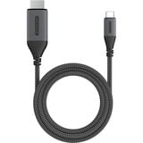 Sitecom USB-C vers HDMI 2.1, Câble Noir/gris, 1,8 mètre