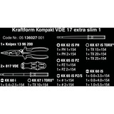 Wera Kraftform Kompakt VDE 17 extra slim 1, 16 pièces, Tournevis Rouge/Jaune