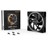 be quiet! Light Wings PWM ventilateur de boîtier RGB  Noir, 120 x 120 x 25 mm, Ventilateur, 12 cm, 1700 tr/min, 70,53 m³/h, Noir