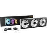be quiet! Light Wings Pro IO 420mm ventilateurs de boîtier RGB  Noir, 3 pièces, 420 x 140 x 28 mm