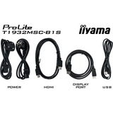 iiyama ProLite T1932MSC-B1S 19" Moniteur tactile Noir, 1x DisplayPort, 1x HDMI, 1x VGA