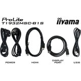 iiyama ProLite T1932MSC-B1S 19" Moniteur tactile  Noir, Touch, VGA, HDMI, DisplayPort, Audio