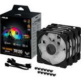 ASUS TUF Gaming TR120 ARGB Reverse ventilateurs de boîtier Noir, 3 pièces, 120 x 120 x 28 mm, Ventilateur, 12 cm, Noir