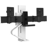 Ergotron TRACE Support pour double moniteur, Support de moniteur Blanc, Pince, 9,8 kg, 54,6 cm (21.5"), 68,6 cm (27"), 100 x 100 mm, Blanc