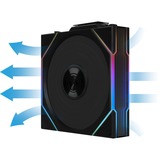 Lian Li UNI FAN TL 120 Reverse Blade Wireless Single Pack, Ventilateur de boîtier Noir, 4 broches PWM