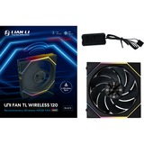 Lian Li UNI FAN TL 120 Reverse Blade Wireless Single Pack, Ventilateur de boîtier Noir, 4 broches PWM
