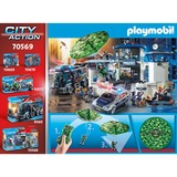 PLAYMOBIL City Action - Hélicoptère de police et parachutiste, Jouets de construction 70569